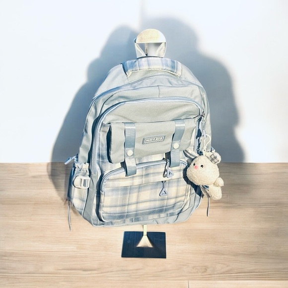 Kawaii Aesthetic Backpack - Blue | Big | New - Picture 3 of 7